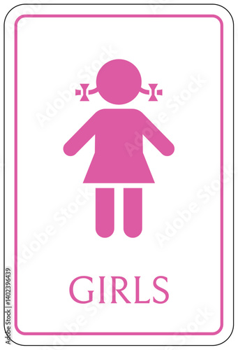Restroom sign girls
