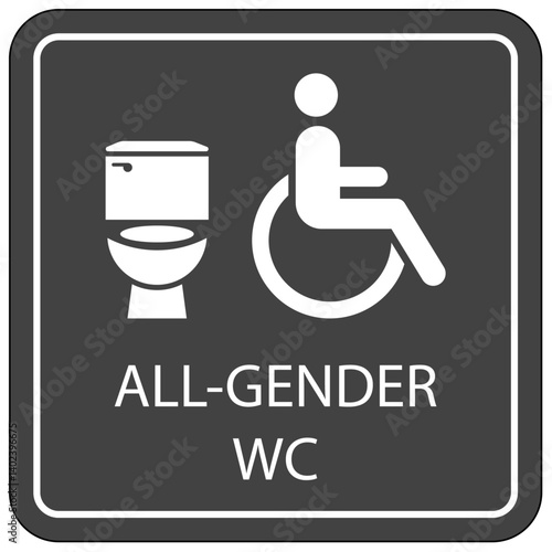 Restroom sign all gender