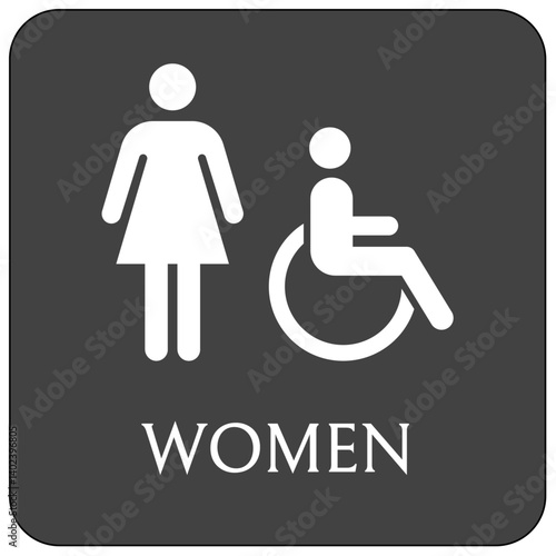 Restroom sign women