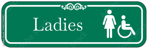 Restroom sign ladies