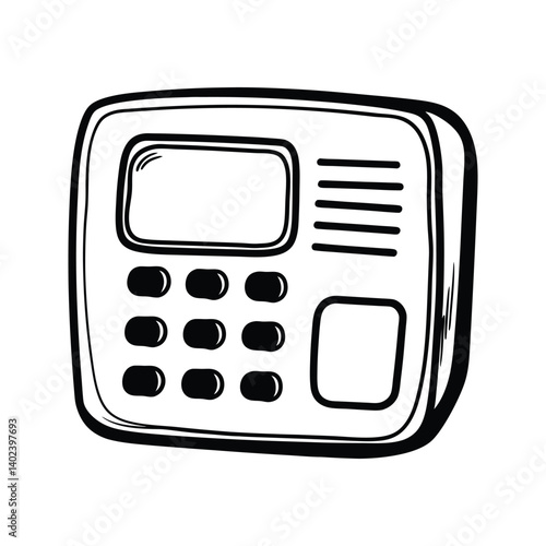 Intruder alarm break-in detection icon silhouette vector with white background