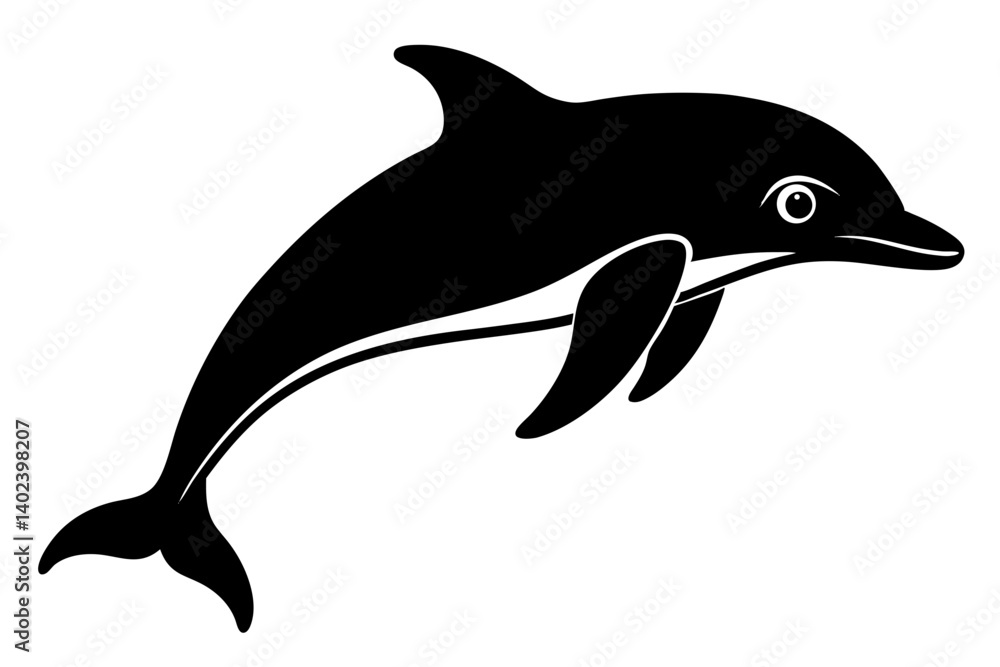 Fototapeta premium dolphin isolated on white background