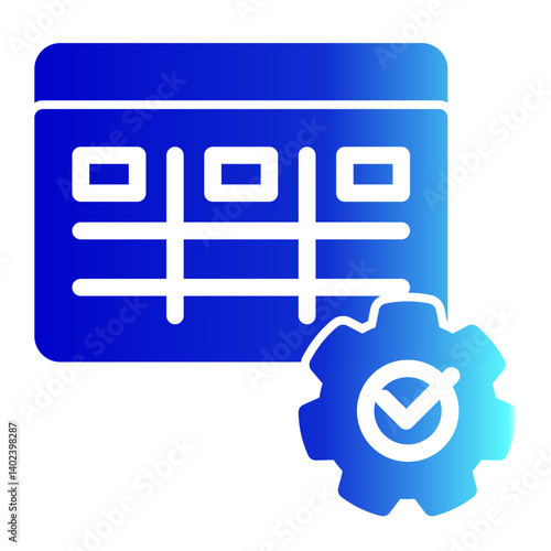 Scheduling Icon Solid Gradient Style for Efficiency Pack Icon Themes
