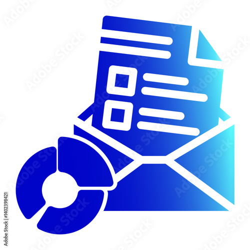 Emails Icon Solid Gradient Style for Efficiency Pack Icon Themes