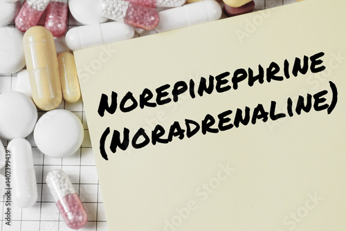 Wallpaper Mural Norepinephrine (Noradrenaline) text title drugs tablets antidepressants Torontodigital.ca
