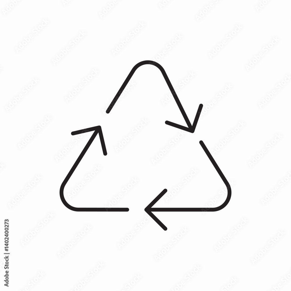 Recycling arrows green icon vector sign Recycling arrows green icon vector sign