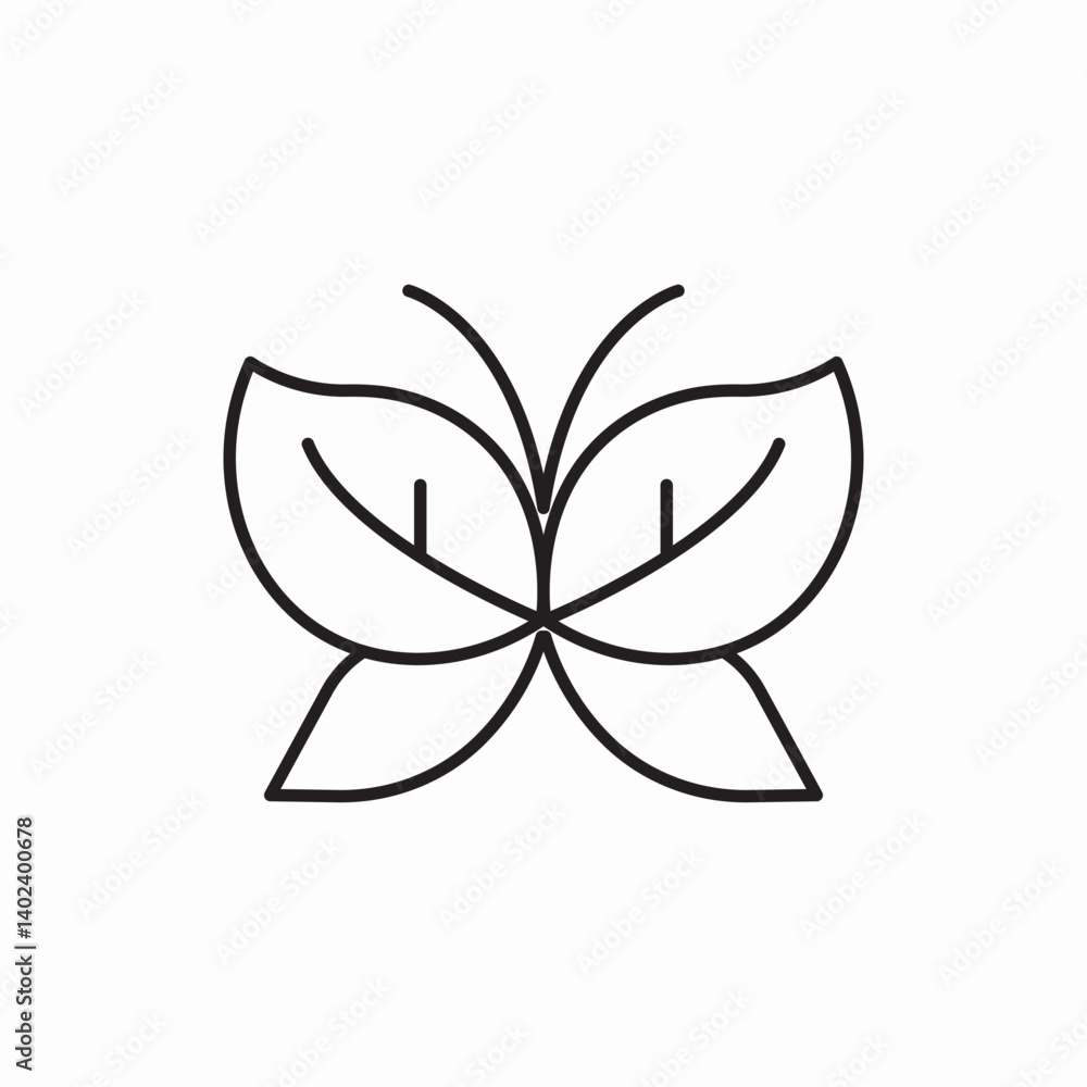 Butterfly nature beauty icon vector sign Butterfly nature beauty icon vector sign