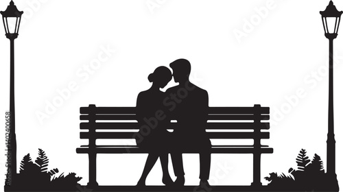 couple sitting on bench