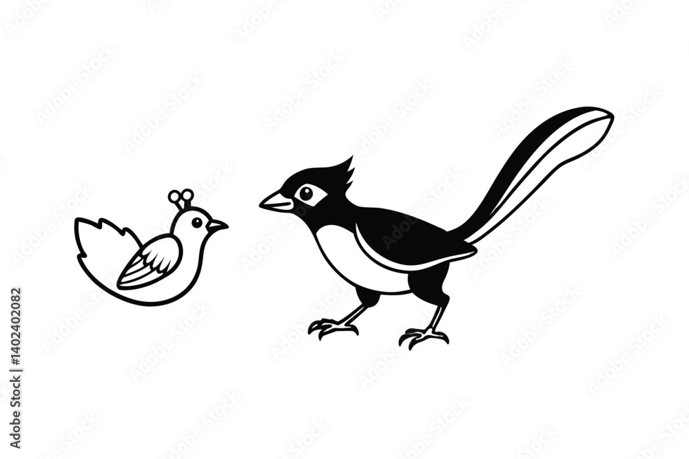 Fototapeta premium a steller s jay outsmarts a squirrel for the last 