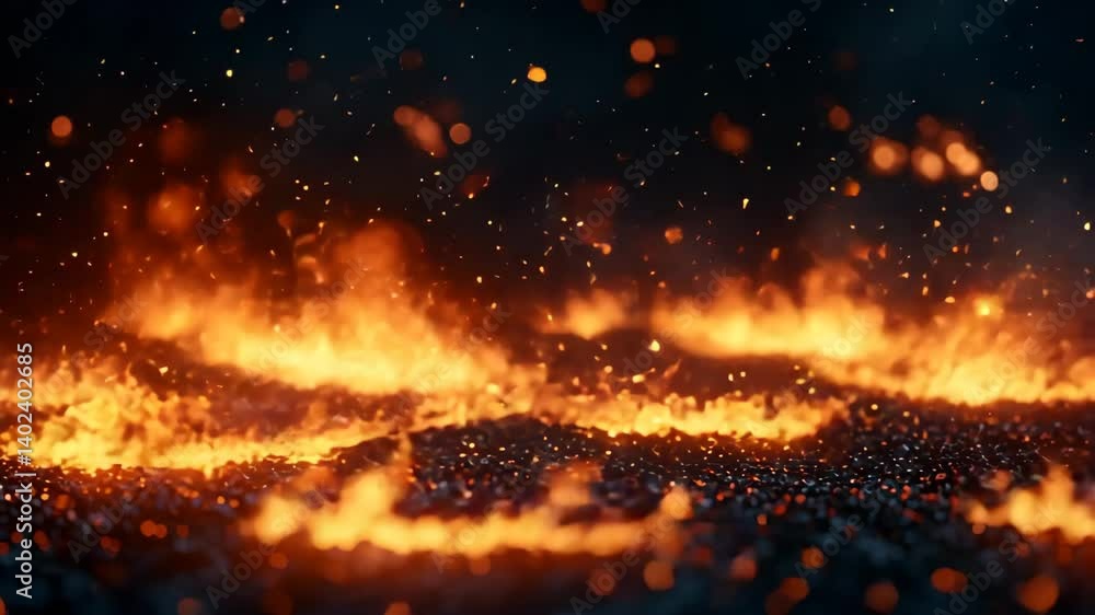 Raging Inferno of Flames and Embers Raging Inferno of Flames and Embers