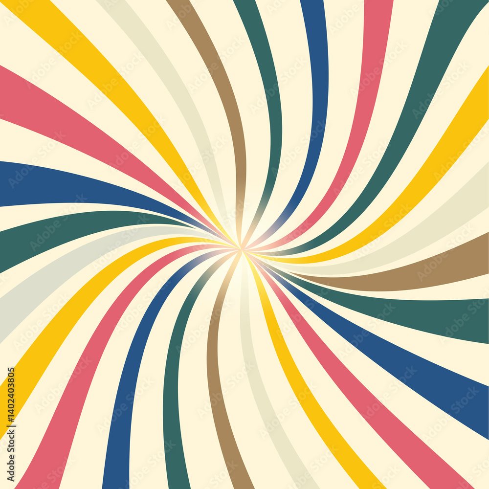 Happy Retro Color sunbrust Happy Retro Color sunbrust
