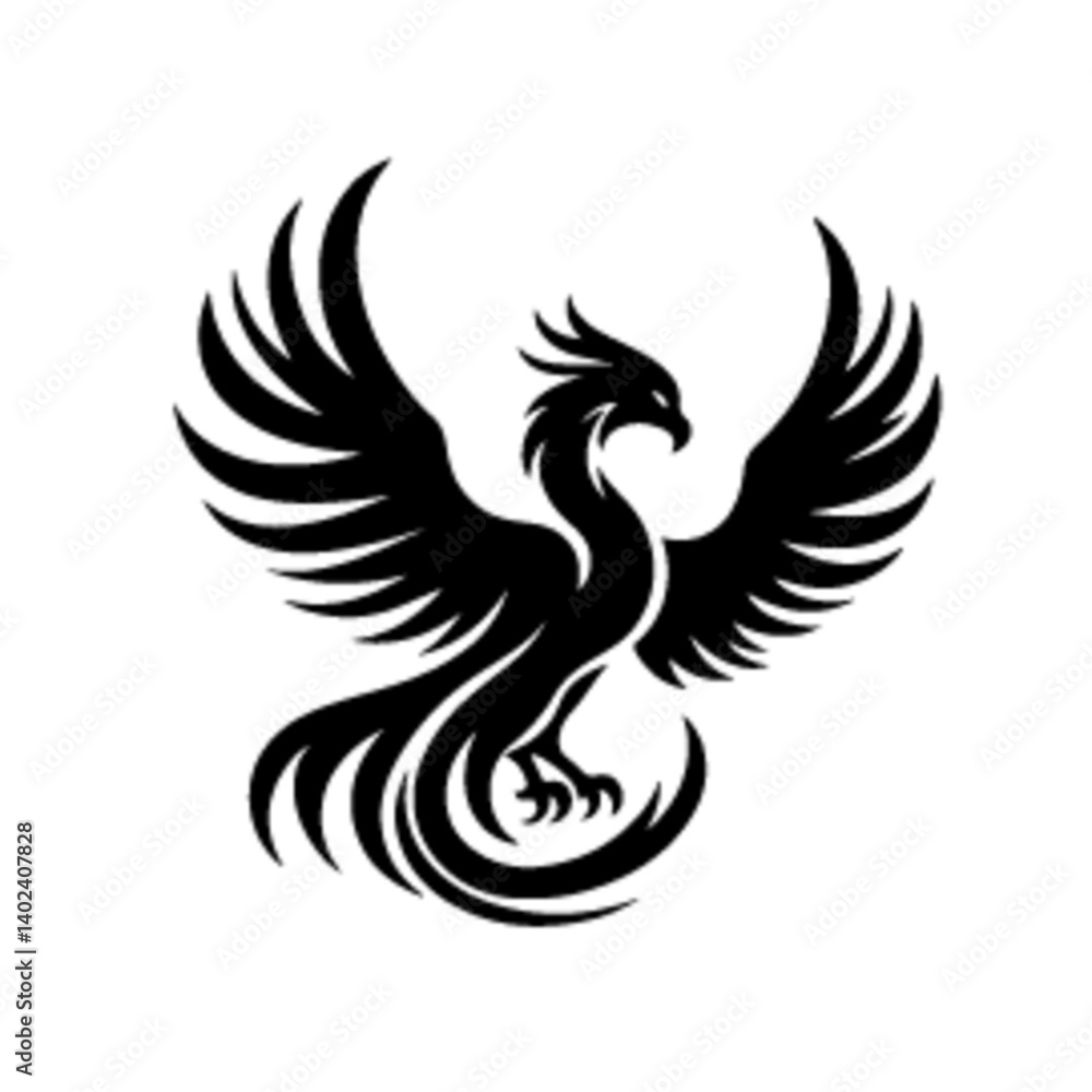 Phoenix silhouette , Phoenix vector Phoenix silhouette , Phoenix vector