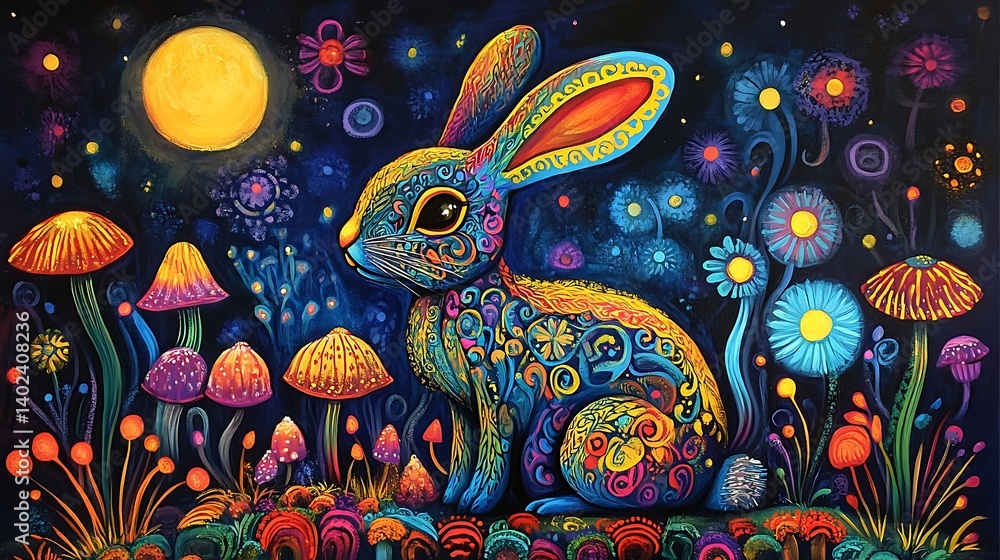Magical Bunny Night Garden