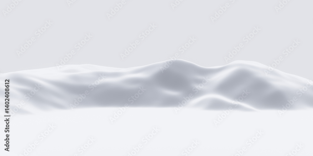 Fototapeta premium White snowy mountain. Snow terrain.