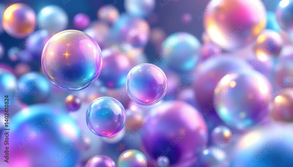 Floating Iridescent Bubbles Abstract Background Image Floating Iridescent Bubbles Abstract Background Image