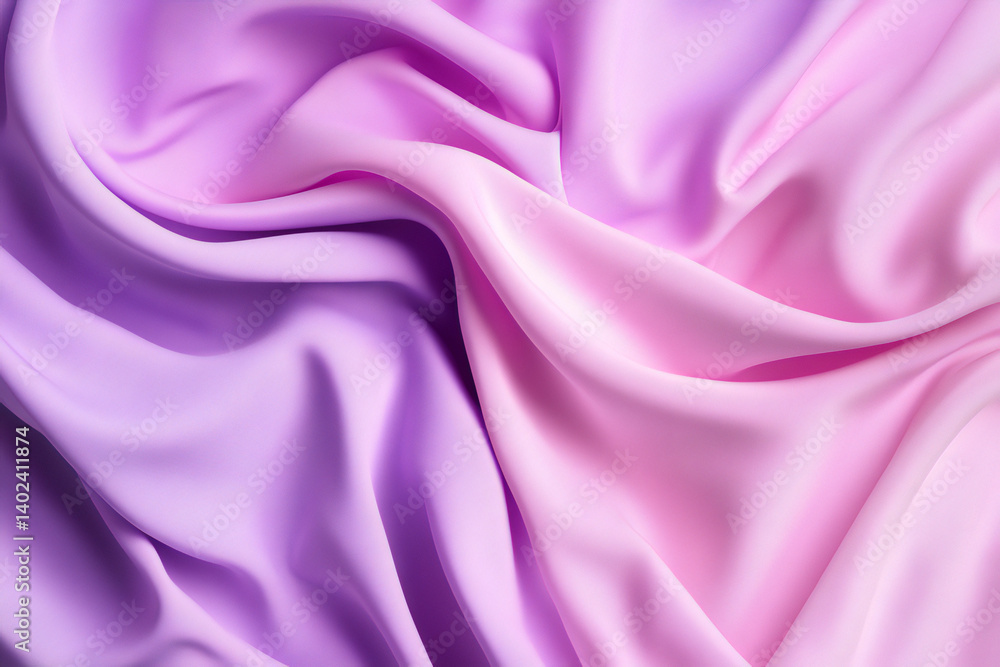 Obraz premium Elegant Draped Fabric in Soft Pink and Lavender Shades