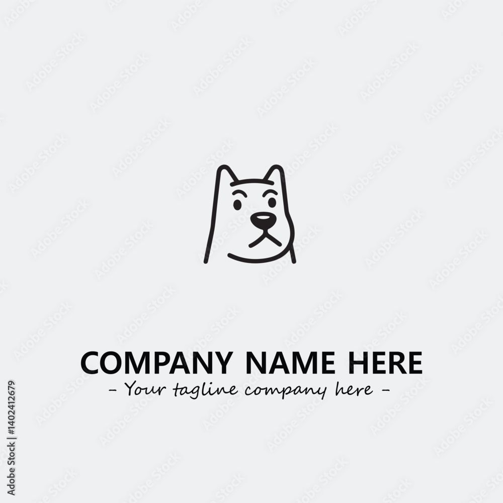Dog illustration black and white for logo company vector image
Dog illustration black and white for logo company vector image