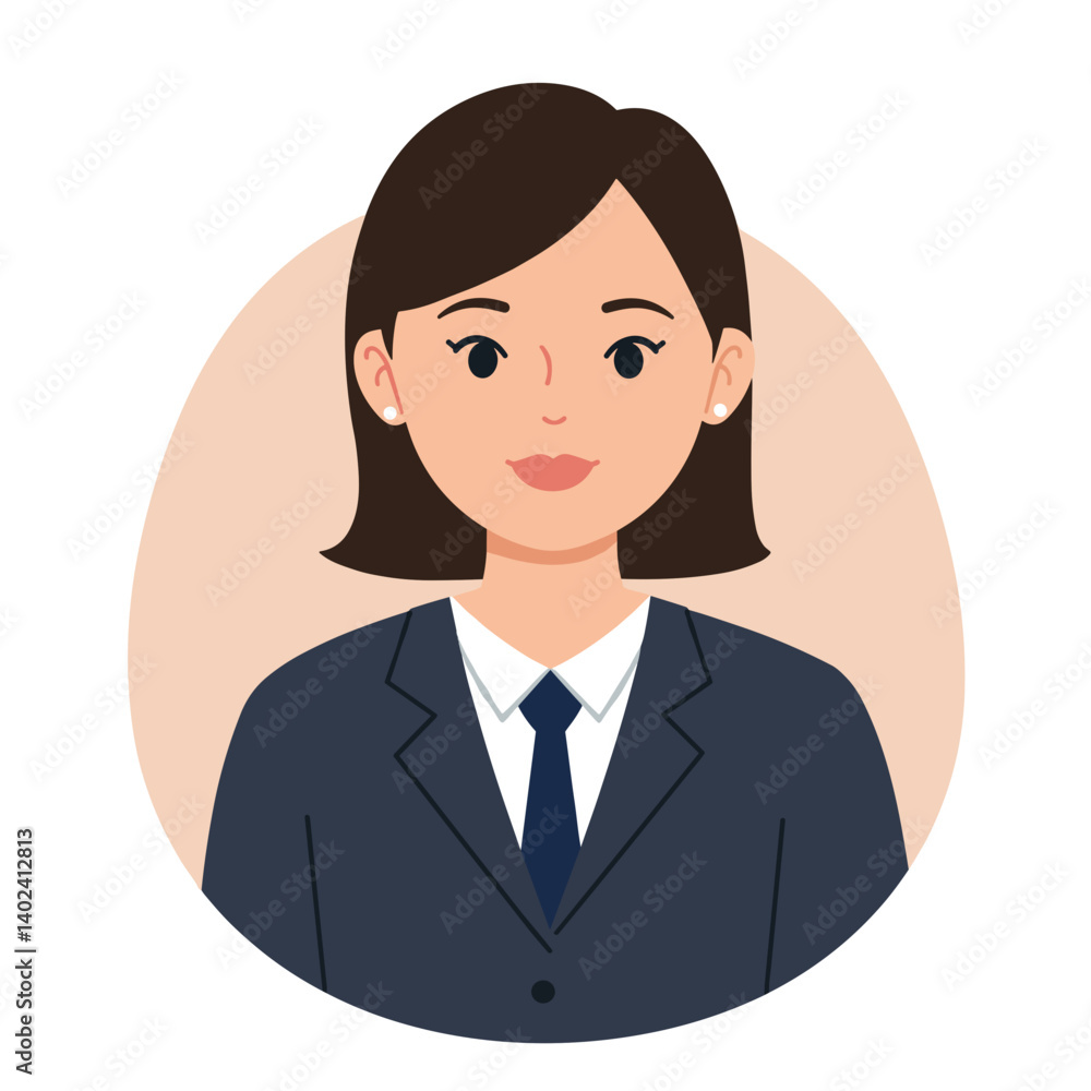 Professional woman in suit with neutral expression on simple background Professional woman in suit with neutral expression on simple background