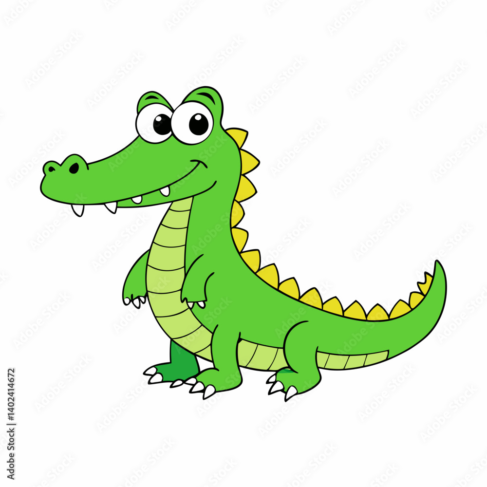 Fototapeta premium cartoon crocodile cartoon