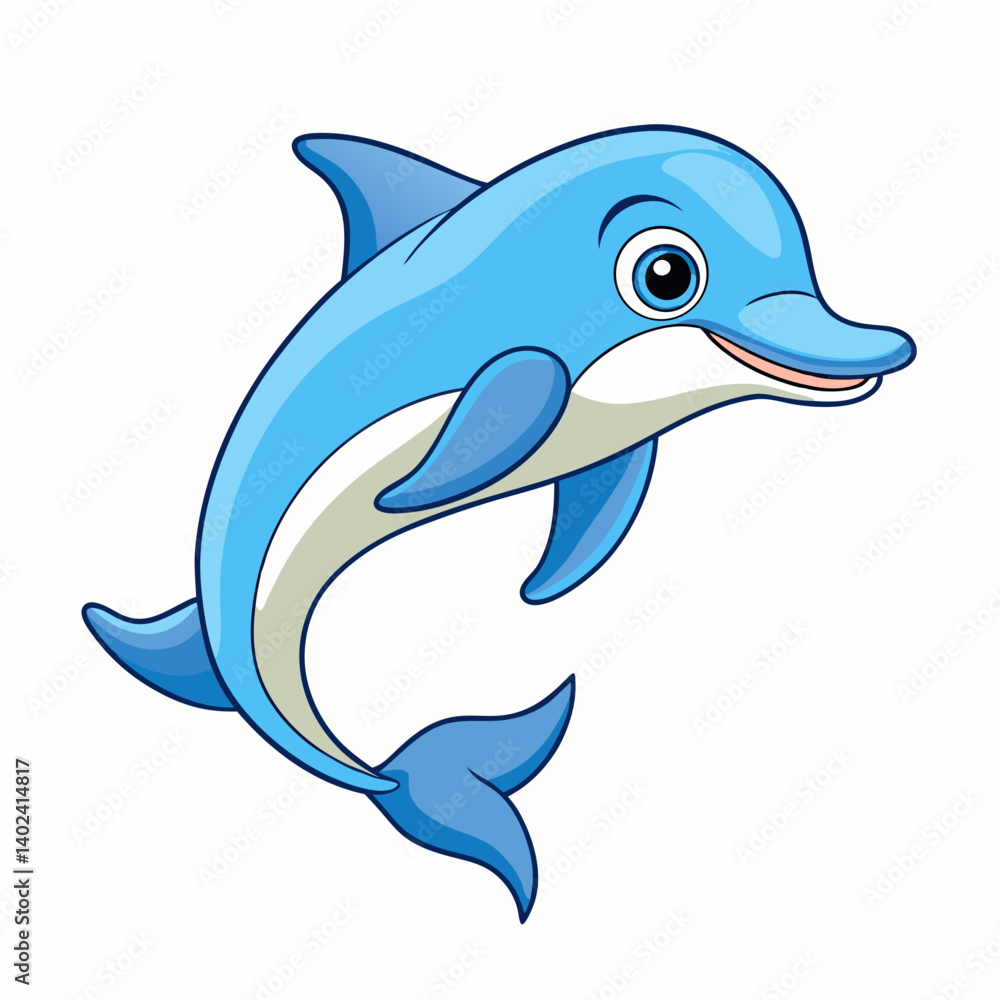 Fototapeta premium dolphin isolated on white background