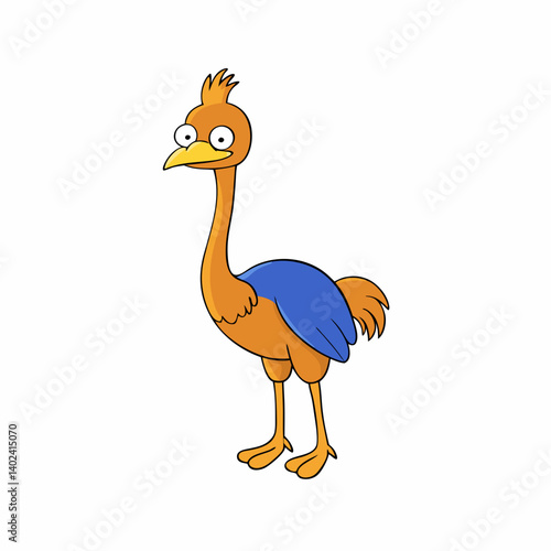 vector illustration of an ostrich