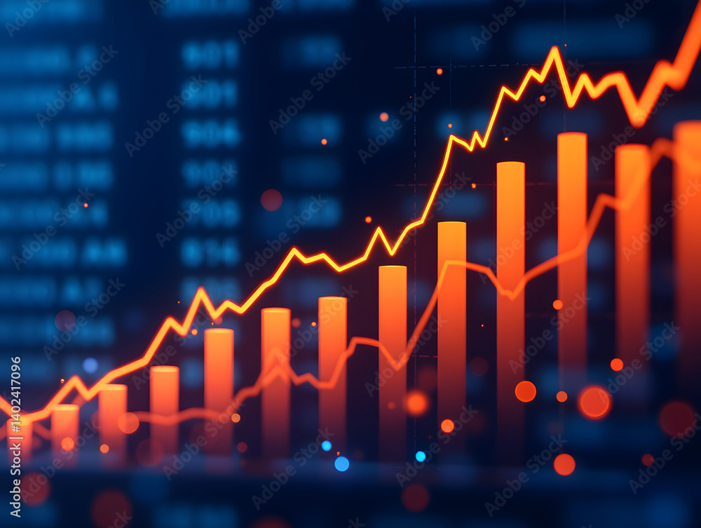 Obraz premium Stock market Trend Financial economy Financial investment background
