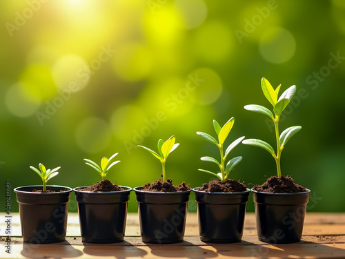 Größe der Pflanzen zeigt das Wachstum und Qualität der Erde 