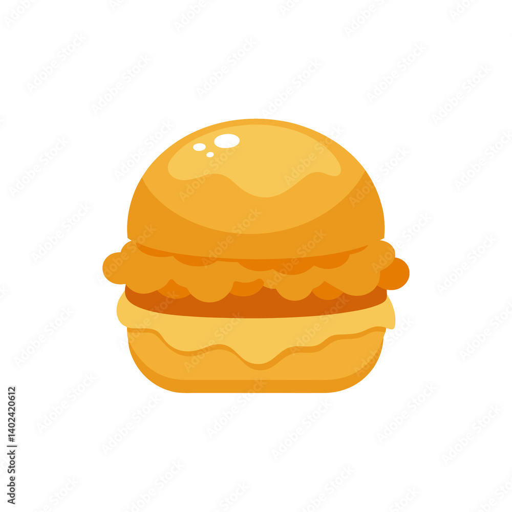 Fried Chicken Biscuit Sandwich with Honey on Transparent Background Fried Chicken Biscuit Sandwich with Honey on Transparent Background