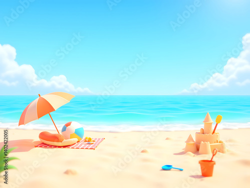 Wallpaper Mural Summer beach Vacation Relaxing vacation Tropical beach close-up scenery background Torontodigital.ca