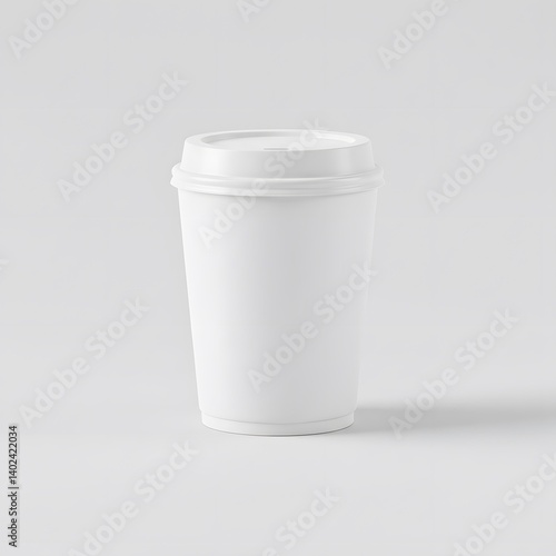 Wallpaper Mural White Takeaway Coffee Cup on Minimalist Background Torontodigital.ca