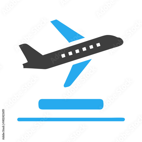 Airplane Landing Representing Arrival at Travel Destination and End of Air Journey