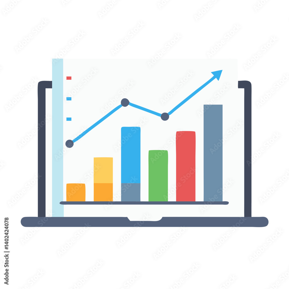 Bar Graph Representing Growth and Business Performance Metrics Bar Graph Representing Growth and Business Performance Metrics