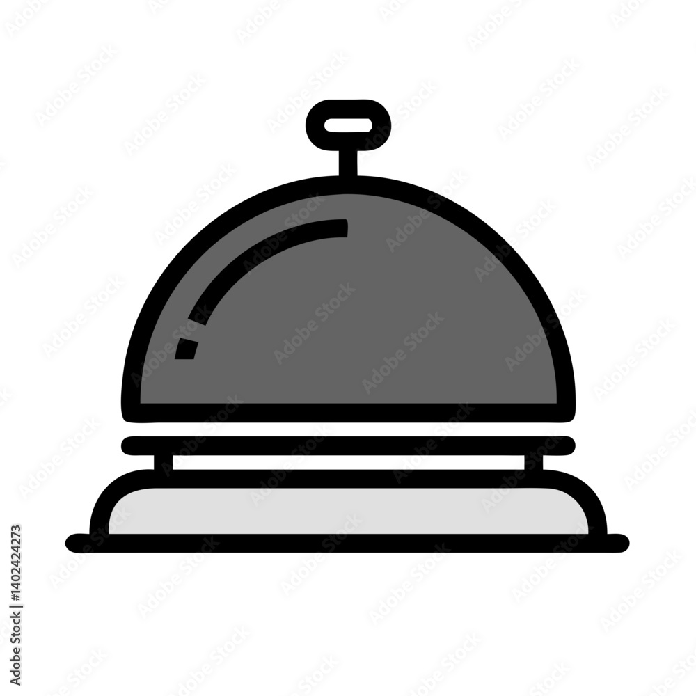 Obraz premium Bell Service Dome Representing Hotel Concierge and Guest Assistance Services