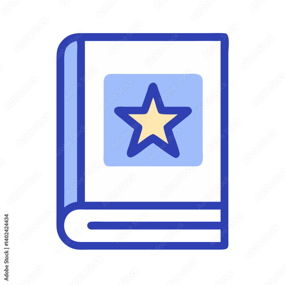 Book with Star Symbol Representing Featured Content and Highlighted Publications Book with Star Symbol Representing Featured Content and Highlighted Publications