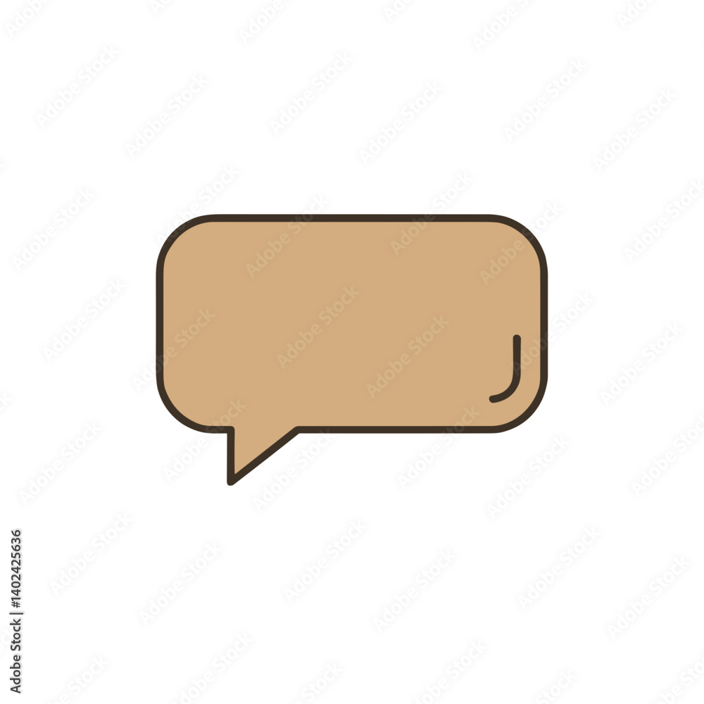 A minimalistic line art icon of a comment bubble, styled as a simple interface icon. A minimalistic line art icon of a comment bubble, styled as a simple interface icon.