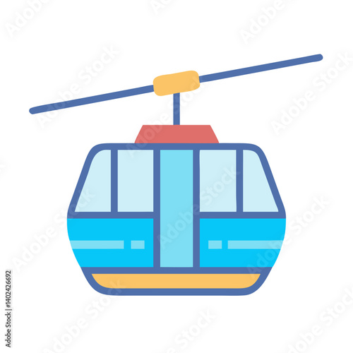 Gondola Lift Representing Ski Resort Transportation and Mountain Cable Car Travel