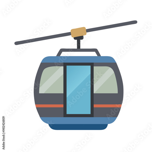 Gondola Lift Representing Ski Resort Transportation and Mountain Cable Car Travel