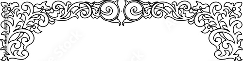 traditional pattern of sumatera. floral pattern. line art pattern