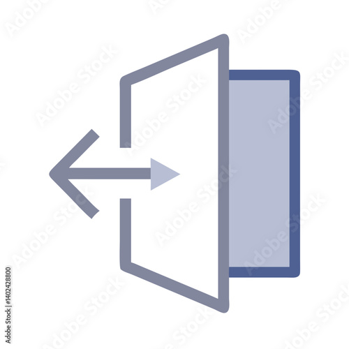 Origami Door with Right Arrow Icon Representing Forward Movement and New Opportunities