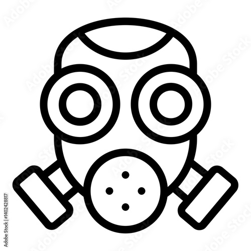 gas mask icon line