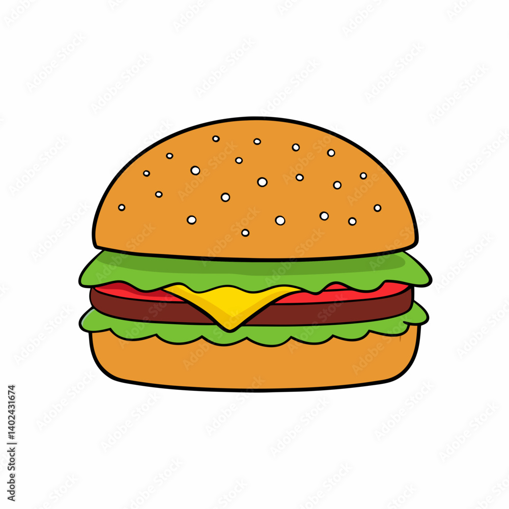 hamburger on a white background hamburger on a white background
