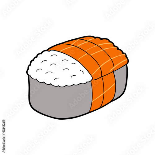sushi with chopsticks
