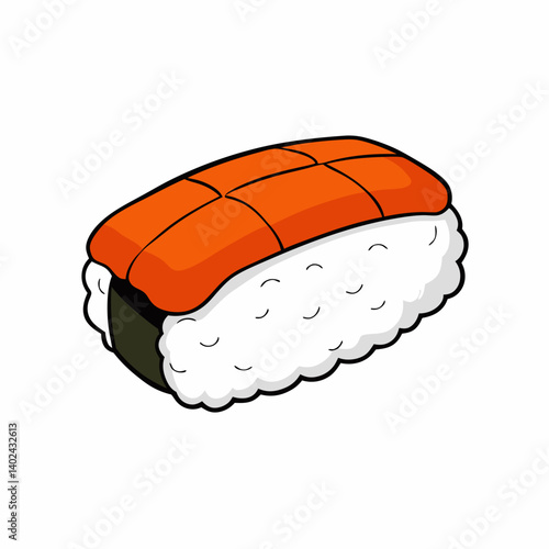 sushi with chopsticks