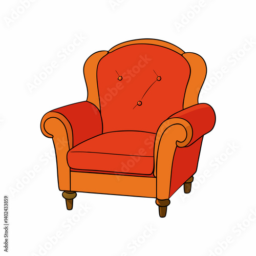 red leather armchair