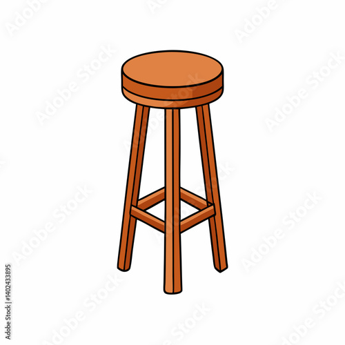 wooden chair isolated on white