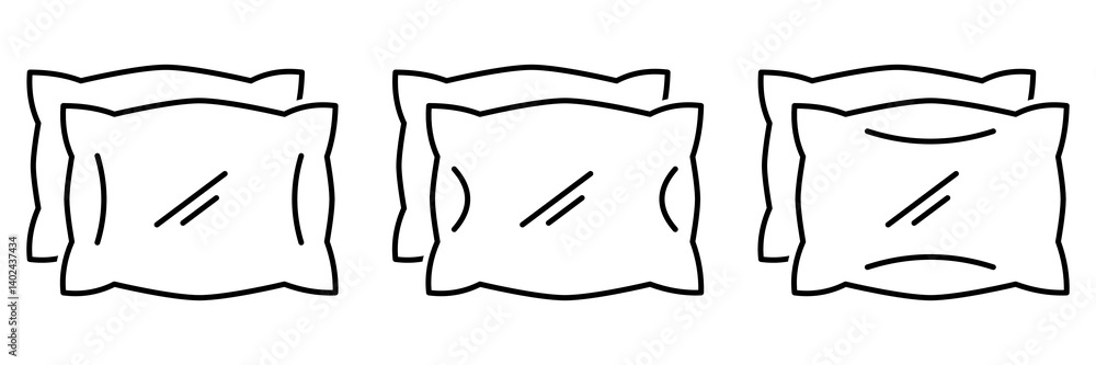Pillow. Pillow Icon Illustration. Pillow Vector Icon in line style design. Symbol of Pillow. Vector illustration. Pillow. Pillow Icon Illustration. Pillow Vector Icon in line style design. Symbol of Pillow. Vector illustration.