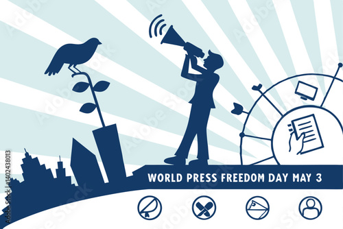 Powerful Tribute to World Press Freedom Day – Journalist Symbolism and Media Icons, May 3