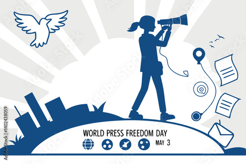 Powerful Tribute to World Press Freedom Day – Journalist Symbolism and Media Icons, May 3