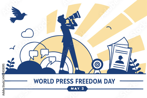 Powerful Tribute to World Press Freedom Day – Journalist Symbolism and Media Icons, May 3