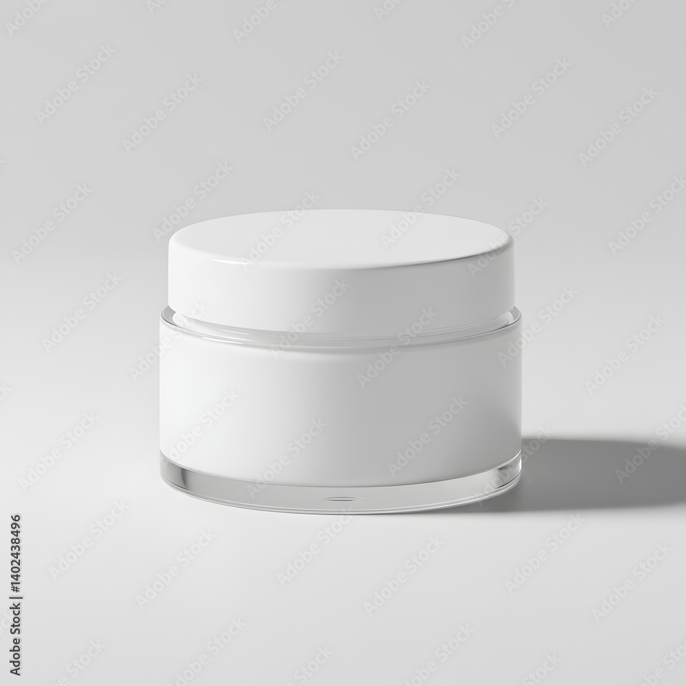Round closed jar casting soft right shadow Round closed jar casting soft right shadow